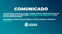 Comunicado: Eleições 2024