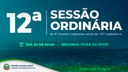 12ª Sessão Ordinária de 2024 será realizada na próxima segunda-feira; confira a pauta