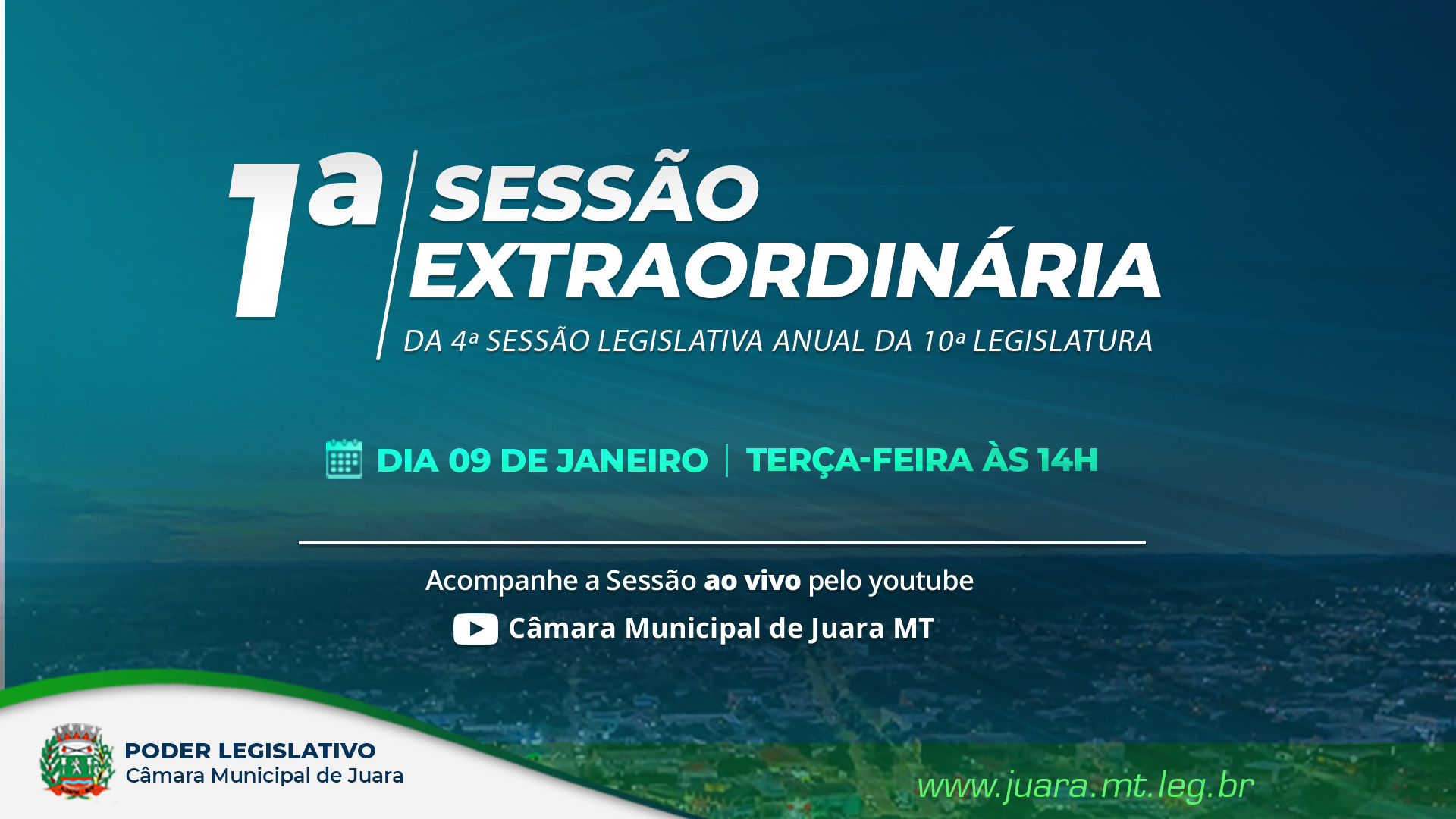 1ª Sessão Extraordinária de 2024 acontecerá nesta terça-feira.