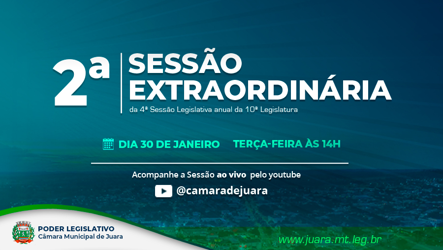 2ª Sessão Extraordinária acontece nesta terça-feira