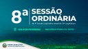 8ª Sessão Ordinária acontecerá nessa segunda-feira (8)