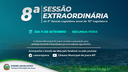 8ª Sessão Extraordinária será realizada nesta segunda-feira (11)