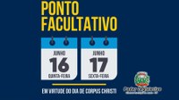 A Câmara Municipal de Juara decretou ponto facultativo na sexta-feira, 17 de junho de 2022