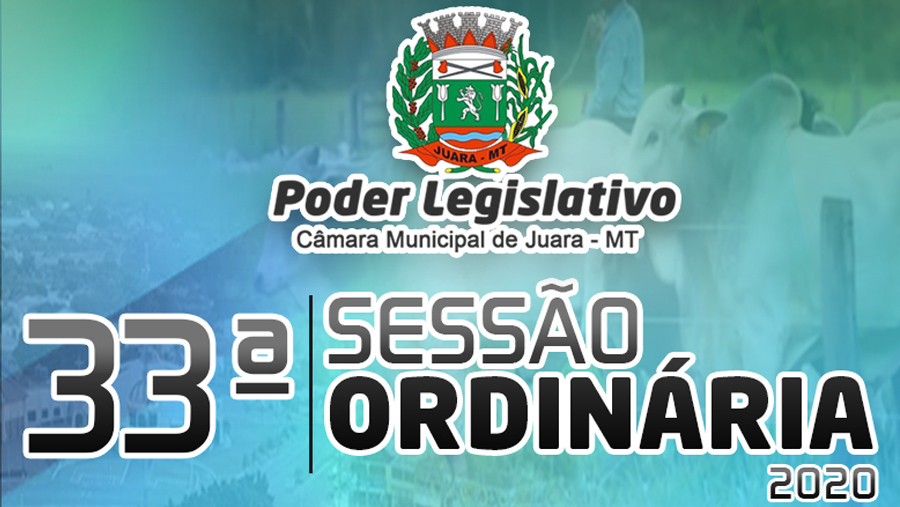 Acontecerá nesta segunda-feira 15 de dezembro às 19h30 a 33ª Sessão Ordinária do Poder Legislativo Juarense.