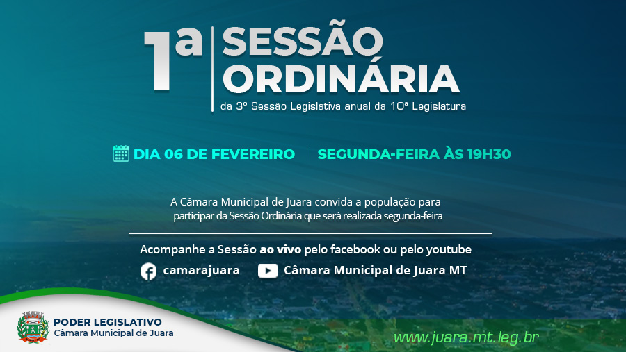 Câmara realiza nesta segunda-feira 06, a 1ª Sessão Ordinária do ano