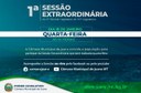 Câmara realizará Sessão Extraordinária nesta quarta-feira