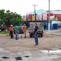 Começou sábado 21, a operação tapa buracos em Juara.