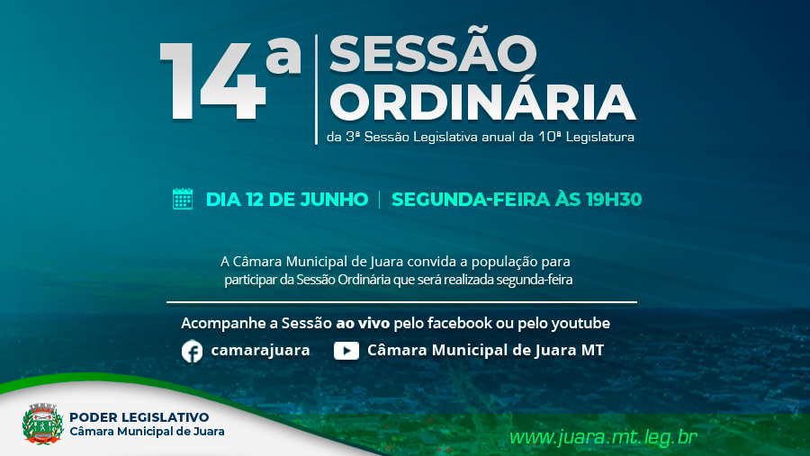 Confira a pauta da 14ª Sessão Ordinária de 2023