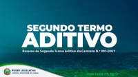 Confira o Resumo do Segundo Termo Aditivo do Contrato N.º 005/2021