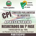 CPI apresenta dia 14, relatório da 1ª fase dos trabalhos.