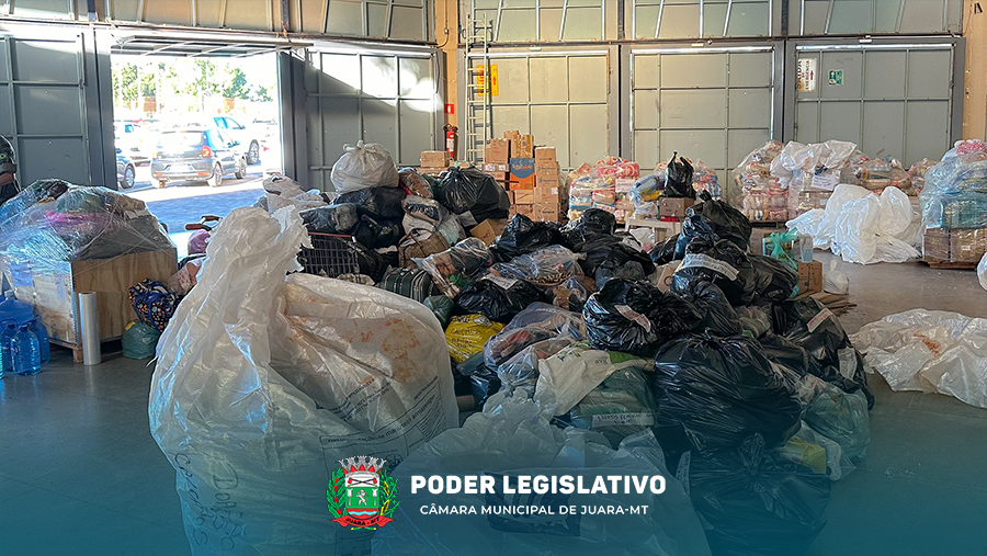 Juara já arrecadou cerca de 30 toneladas de doações para as vítimas das enchentes no Rio Grande do Sul