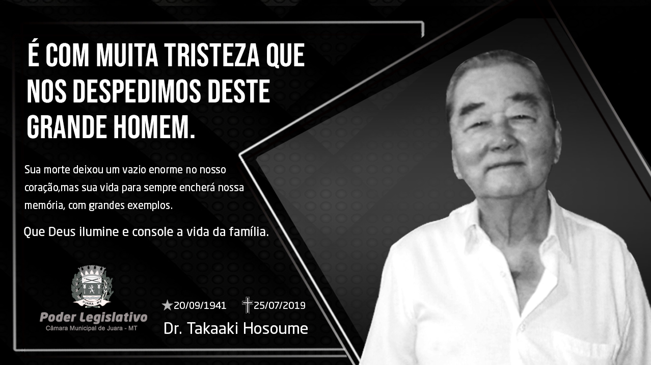 Morre Dr. Takaaki, um dos pioneiros da medicina  em Juara.