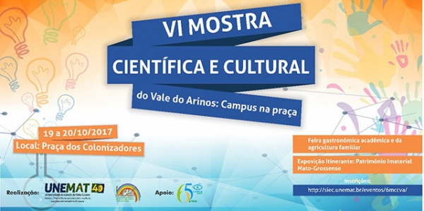 Mostra Científica e Cultural da UNEMAT será  na Praça dos Colonizadores.