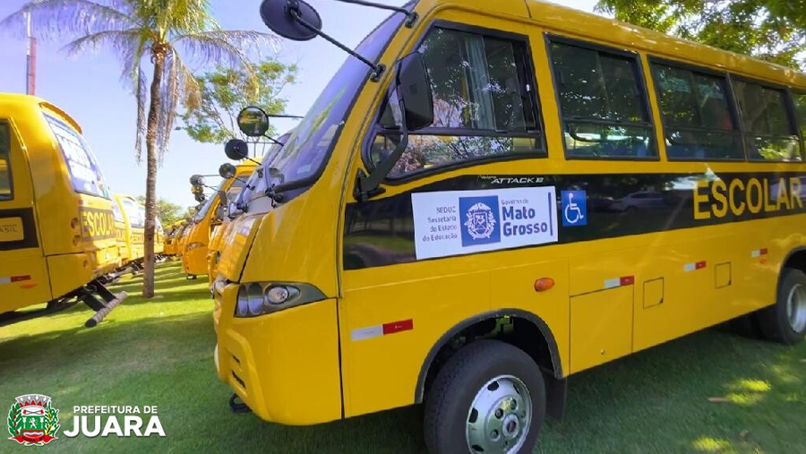 Município de Juara recebeu nessa segunda-feira mais 1 ônibus escolar do Governo do Estado de Mato Grosso