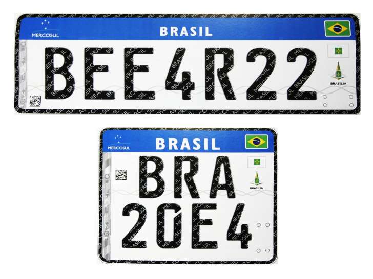 Novo modelo de placa de carro, com chip, começa a valer em 2018.