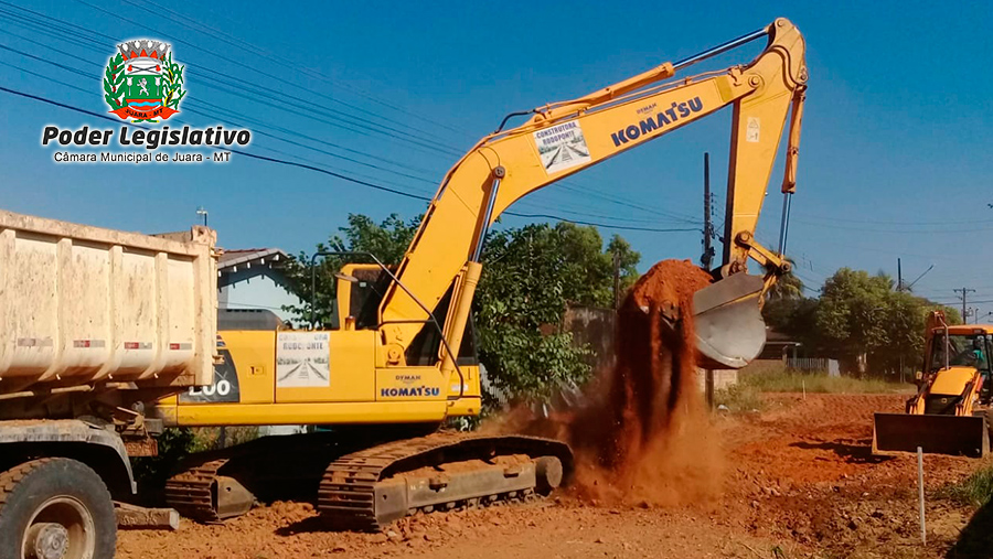 Obras de terraplanagem para asfaltamento do Jardim Paranaguá e Santa Helena tiveram inicio