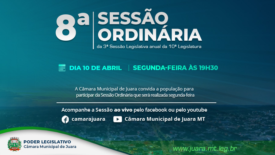 Poder Legislativo realizará 8ª Sessão Ordinária de 2023 nesta segunda-feira (10)