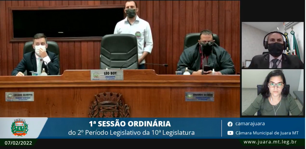 Resumo da 1ª Sessão Ordinária do 2º Período Legislativo da 10º Legislatura da Câmara Municipal de Juara