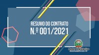 Resumo do Contrato N.º 001/2021.