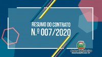 Resumo do Contrato N.º 007/2020.