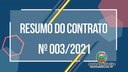 Resumo do Contrato Nº 003/2021