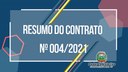 Resumo do Contrato Nº 004/2021 Câmara Municipal 