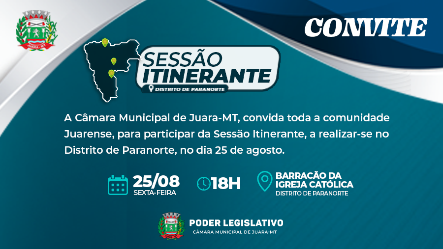 Sessão Itinerante no distrito de Paranorte acontecerá nesta sexta-feira