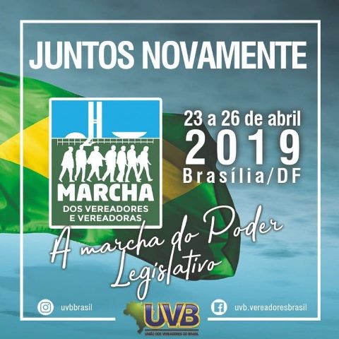 UVB divulga data da Marcha dos Vereadores/2019.