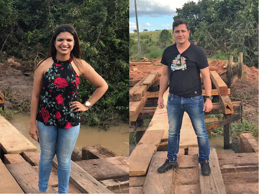 Vereadores visitam obra de recuperação da ponte sobre o Rio Araputanga.