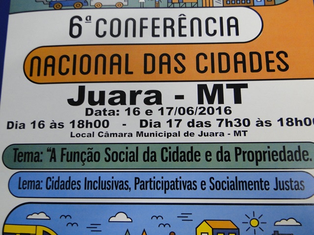 VI Conferência das Cidades foi realizada no  Plenário do Poder Legislativo de Juara.